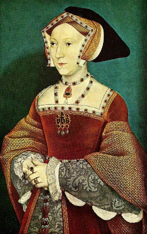 Hans Holbein i rod sammetsklaning med parl-och rubinbesattning Norge oil painting art